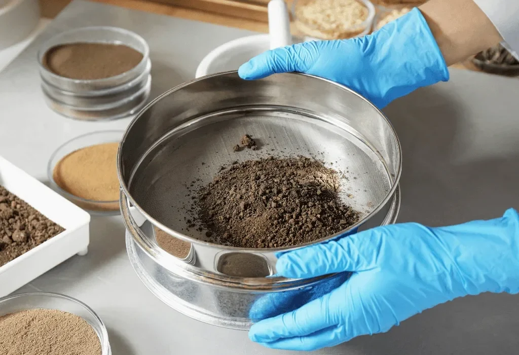 Korngrößenanalyse (Siebung + Hydrometer) in Detmold: Kornverteilung exakt bestimmen